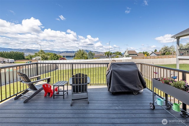 2436 Berkley Loop, East Wenatchee, WA 98802 - deck with a mountain view and area for grilling