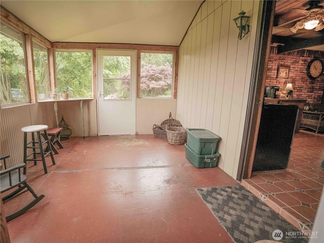 285 Pete Beck Rd, Quilcene, WA 98376 - unfurnished sunroom with lofted ceiling