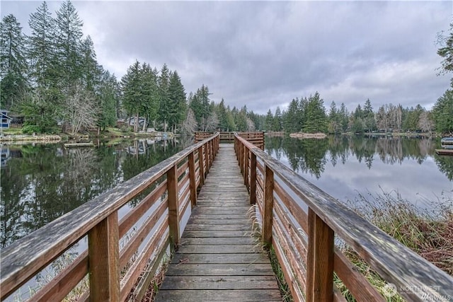 130 E Agate Dr, Shelton, WA 98584 - dock area featuring a water view and a wooded view