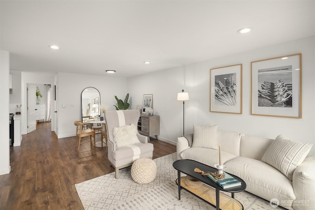 3834 175th Ave NE Unit E49, Redmond, WA 98052 - living room with wood finished floors, recessed lighting, and baseboards
