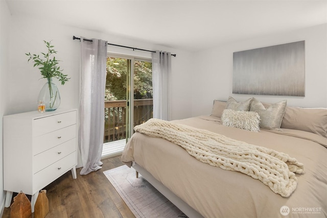 3834 175th Ave NE Unit E49, Redmond, WA 98052 - bedroom featuring access to outside and dark wood-style floors