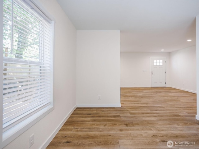 353 Mount Olympus Ave SE, Ocean Shores, WA 98569 - unfurnished room featuring light wood finished floors, recessed lighting, and baseboards