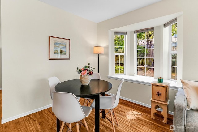 12549 Roosevelt Way NE Unit 13, Seattle, WA 98125 - dining room with baseboards and wood finished floors