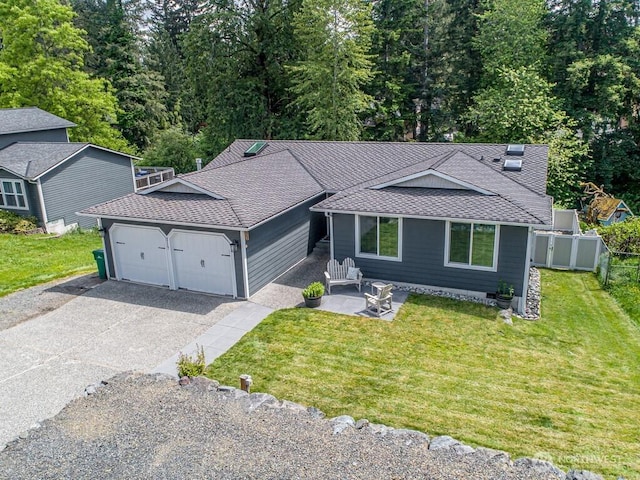 2117 130th Dr NE, Lake Stevens, WA 98258 - single story home with a garage, a shingled roof, and asphalt driveway