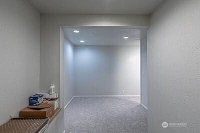 2117 130th Dr NE, Lake Stevens, WA 98258 - hallway with carpet, baseboards, and recessed lighting