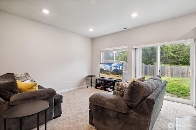 28315 64th Ct NW, Stanwood, WA 98292 - living area featuring light colored carpet and recessed lighting
