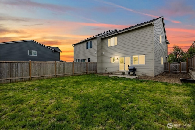 28315 64th Ct NW, Stanwood, WA 98292 - back of house featuring a patio and a fenced backyard