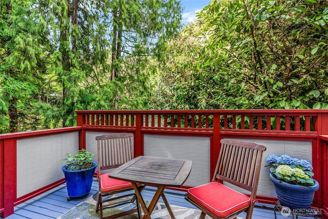 3527 E Spruce St, Seattle, WA 98122 - wooden terrace with outdoor dining space
