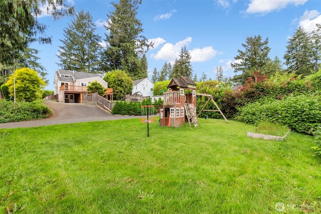 2016 Marine Dr, Bremerton, WA 98312 - view of green lawn with a playground