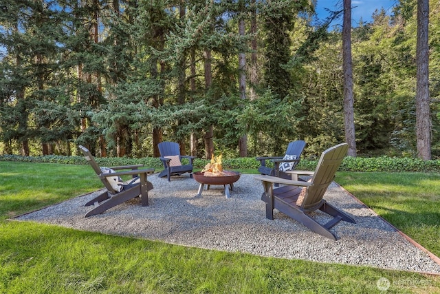 6324 NE 130th Pl, Kirkland, WA 98034 - view of patio / terrace with a fire pit