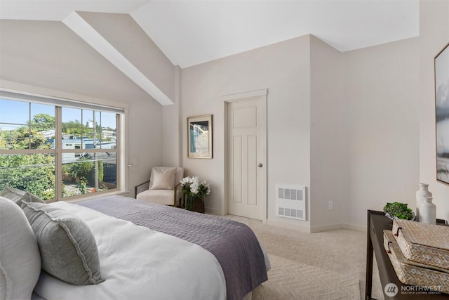 403 21st Ave, Seattle, WA 98122 - bedroom featuring carpet, baseboards, and lofted ceiling