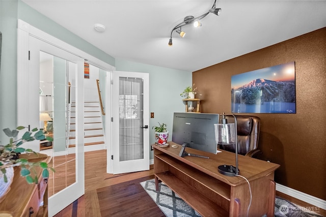 7811 Broadstone Pl SW, Port Orchard, WA 98367 - office featuring wood finished floors and french doors