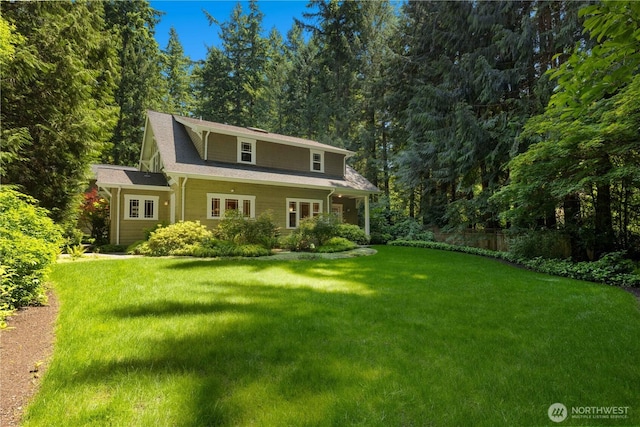 14157 Komedal Rd NE, Bainbridge Island, WA 98110 - view of front of house with a front yard