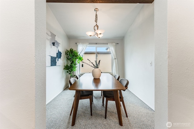 135 N 46th St Unit 402, Seattle, WA 98103 - dining space with carpet floors and a chandelier