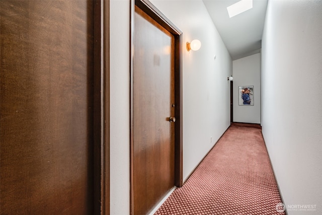 135 N 46th St Unit 402, Seattle, WA 98103 - hallway featuring a skylight and light carpet