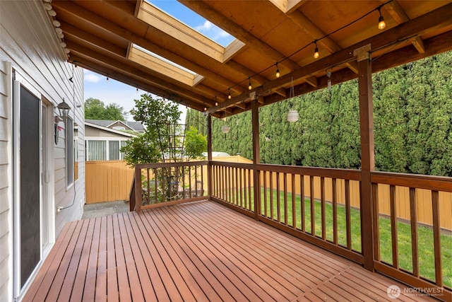 deck with fence