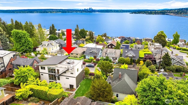 815 33rd Ave S, Seattle, WA 98144 - aerial view of residential area with a large body of water