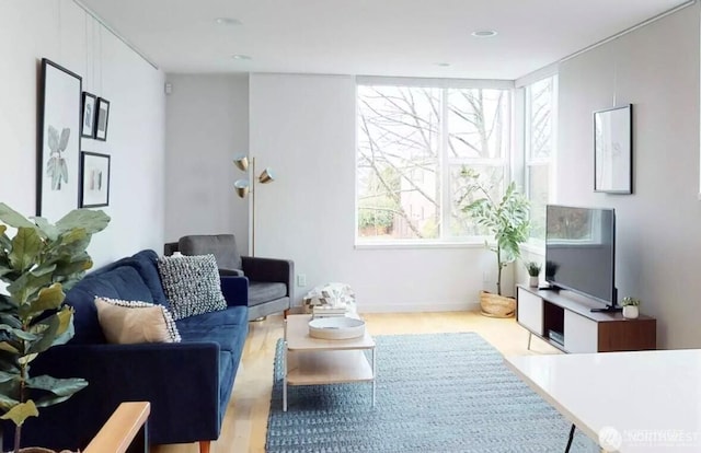 living area featuring healthy amount of natural light