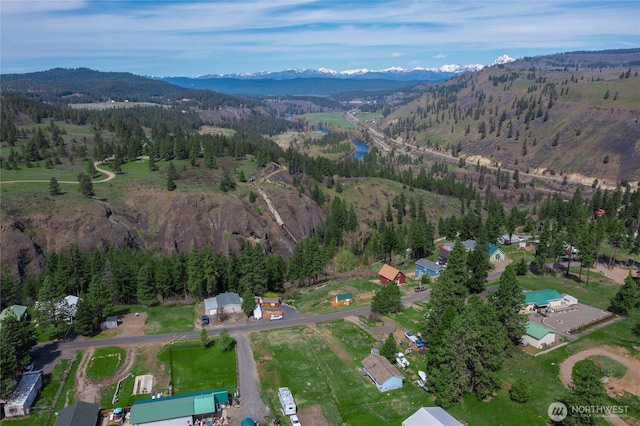 490 Morrison Canyon Ln, Cle Elum, WA 98922 - aerial view of property's location featuring a forest and a mountainous background