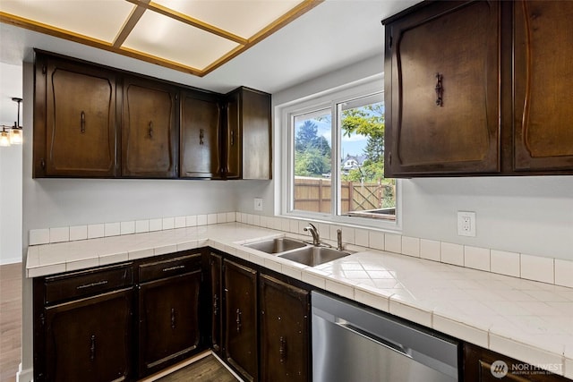 3812 R Ave, Anacortes, WA 98221 - kitchen with dishwasher, a sink, and dark brown cabinetry