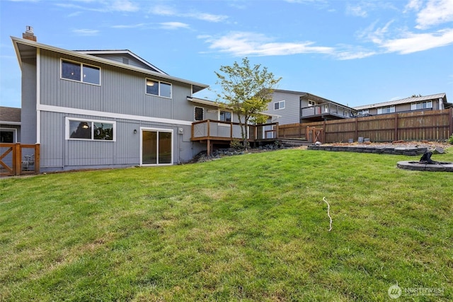 3812 R Ave, Anacortes, WA 98221 - rear view of property featuring a chimney and a wooden deck
