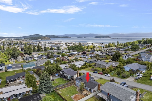 3812 R Ave, Anacortes, WA 98221 - aerial view of residential area featuring a water and mountain view