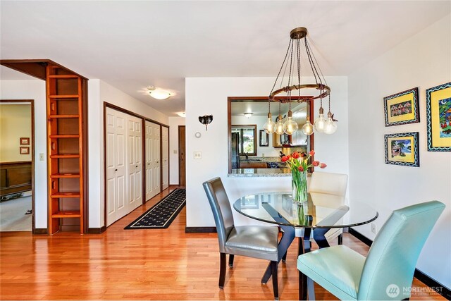 10 Olympic Pl Unit 10, Port Ludlow, WA 98365 - dining room with light wood-type flooring and baseboards