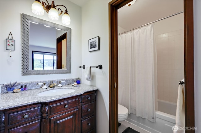 10 Olympic Pl Unit 10, Port Ludlow, WA 98365 - bathroom with vanity, toilet, and shower / tub combo