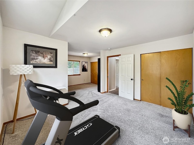 4207 Campus Green Loop NE, Lacey, WA 98516 - workout room featuring carpet and baseboards