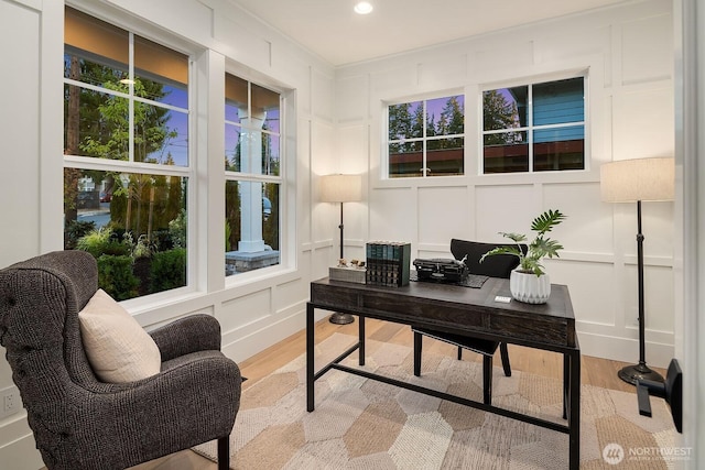 3976 154th Ave SE, Bellevue, WA 98006 - office area with light wood-type flooring and a decorative wall