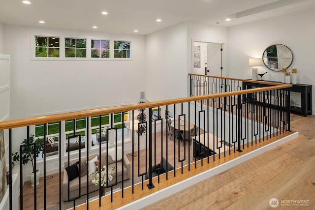 3976 154th Ave SE, Bellevue, WA 98006 - stairs featuring wood finished floors and recessed lighting
