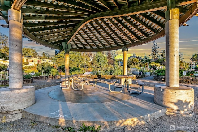view of patio / terrace featuring a pergola
