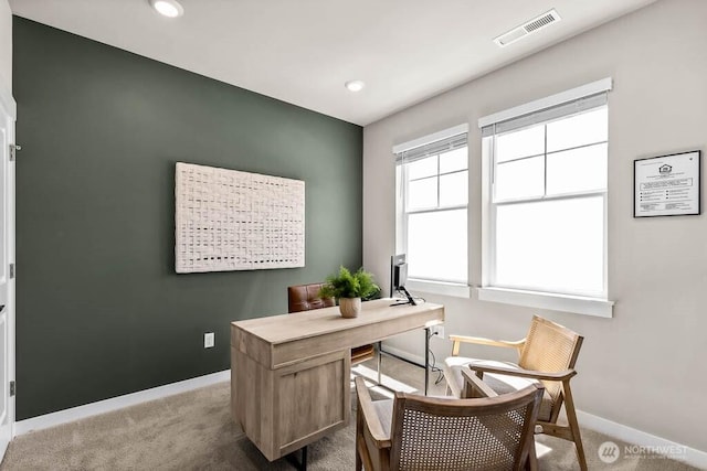 11434 SE 84th St Unit 34, Newcastle, WA 98056 - office with carpet, baseboards, and recessed lighting