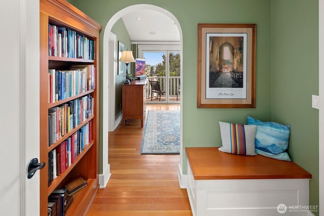 1712 Arch Ave SW, Seattle, WA 98116 - hall with light wood-type flooring and baseboards