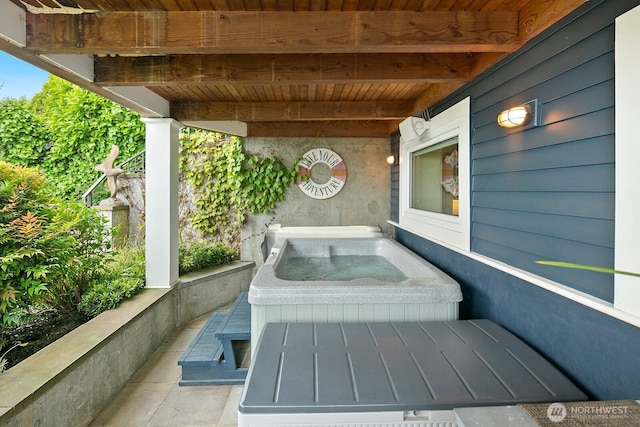 1712 Arch Ave SW, Seattle, WA 98116 - view of patio with a hot tub
