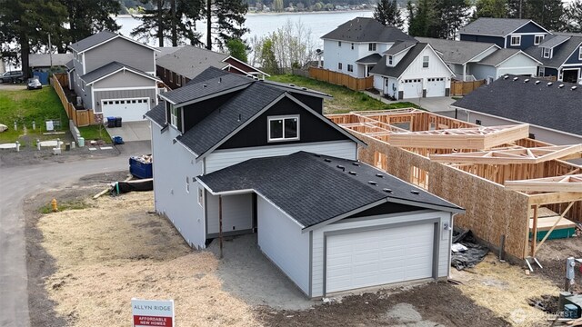 11 E Compass Ln, Allyn, WA 98524 - aerial view of residential area featuring a nearby body of water