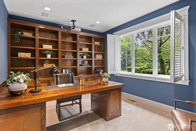 12916 318th Ave NE, Duvall, WA 98019 - office featuring baseboards, carpet floors, and recessed lighting