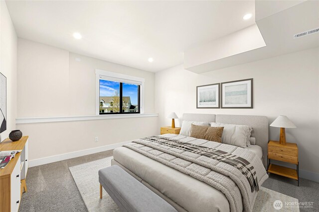1750 Farmview Ter, Lynden, WA 98264 - bedroom featuring carpet floors, baseboards, and recessed lighting
