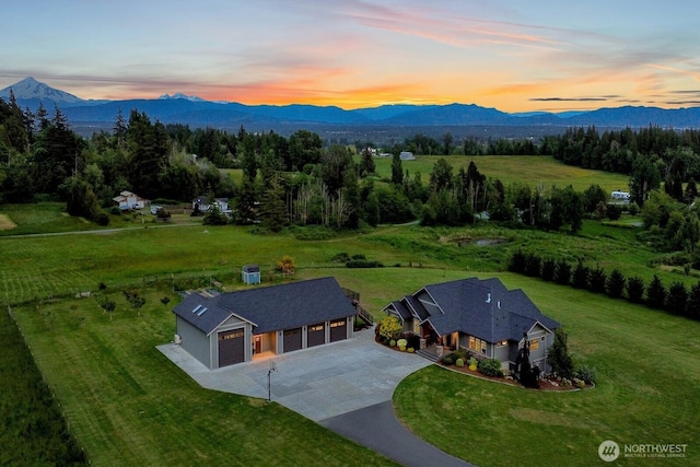 5754 W 26th Crst, Ferndale, WA 98248 - overview of rural landscape with a mountainous background