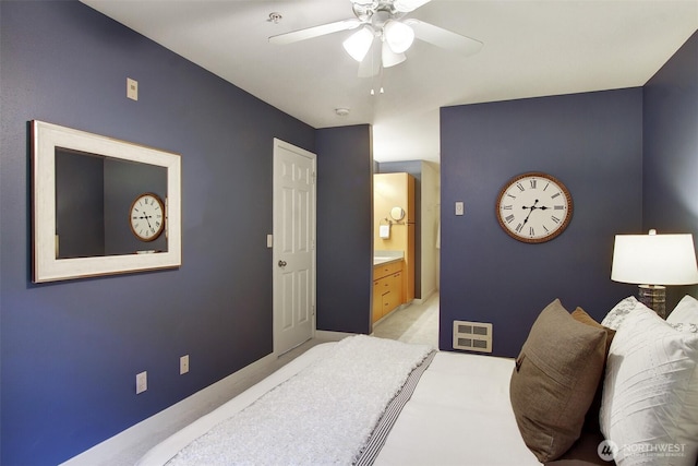 20802 72nd Ave W Unit 304, Edmonds, WA 98026 - bedroom with light carpet and a ceiling fan