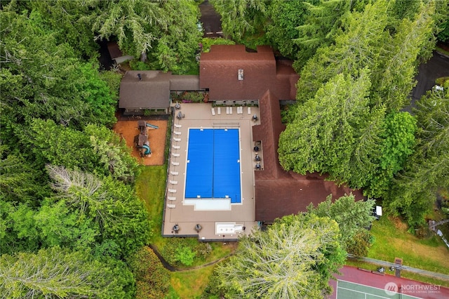 735 E Promontory Rd, Shelton, WA 98584 - view from above of property