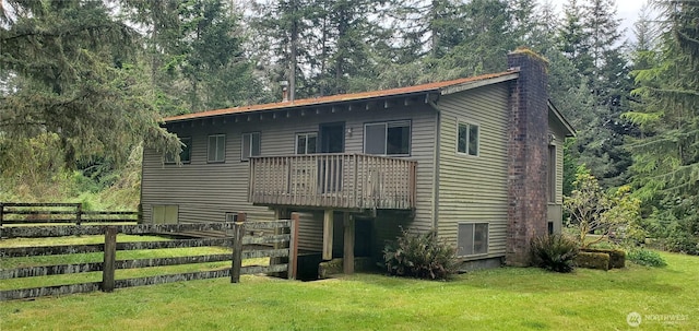 22930 115th Ave SW, Vashon, WA 98070 - view of front of property featuring a chimney and a balcony