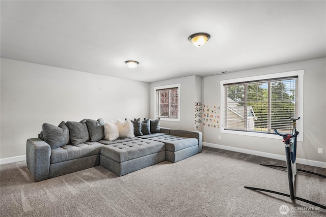 6410 83rd Avenue Ct W, University Place, WA 98467 - carpeted living area with baseboards
