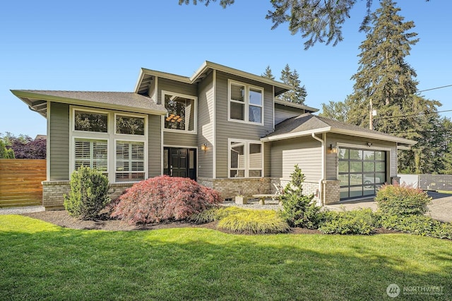 922 Chelan Ave NE, Renton, WA 98059 - view of front of property with an attached garage, brick siding, and roof with shingles