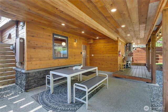 14207 Evergreen Way, Stanwood, WA 98292 - view of patio featuring a wall mounted air conditioner