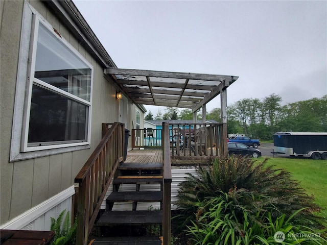 669 Duck Lake Dr NE, Ocean Shores, WA 98569 - wooden deck with a pergola