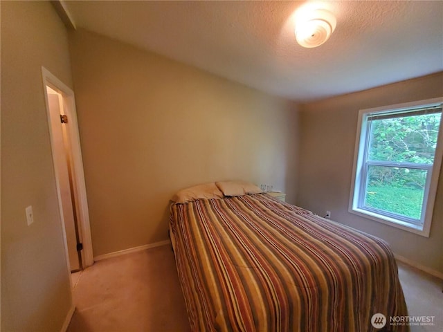669 Duck Lake Dr NE, Ocean Shores, WA 98569 - bedroom with baseboards, light carpet, and a textured ceiling