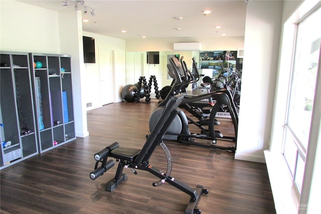 1427 100th St SW Unit 149, Everett, WA 98204 - workout area with wood finished floors and recessed lighting