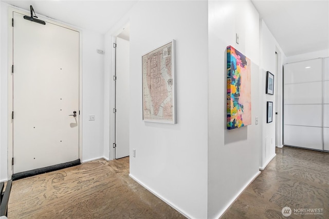 hallway with baseboards