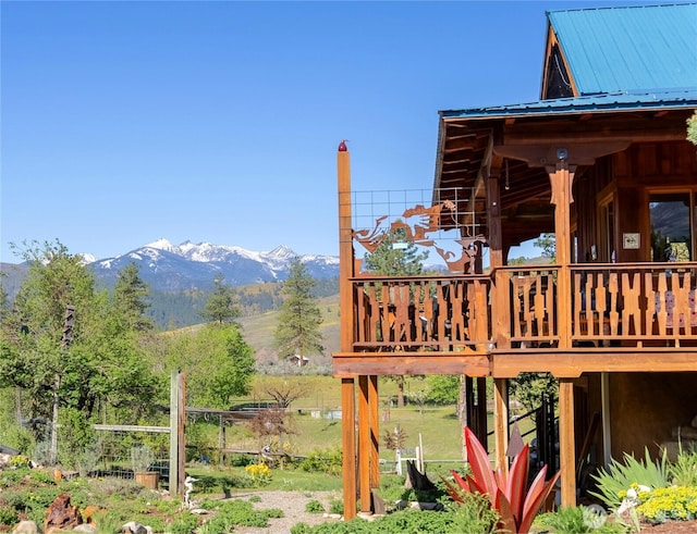 117 Vintin Rd, Carlton, WA 98814 - view of yard featuring a deck with mountain view